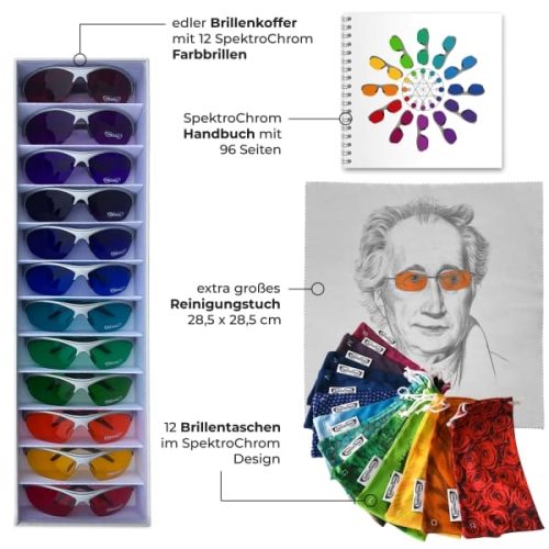SET COMPLETO SpektroChrom con 12 gafas de colores